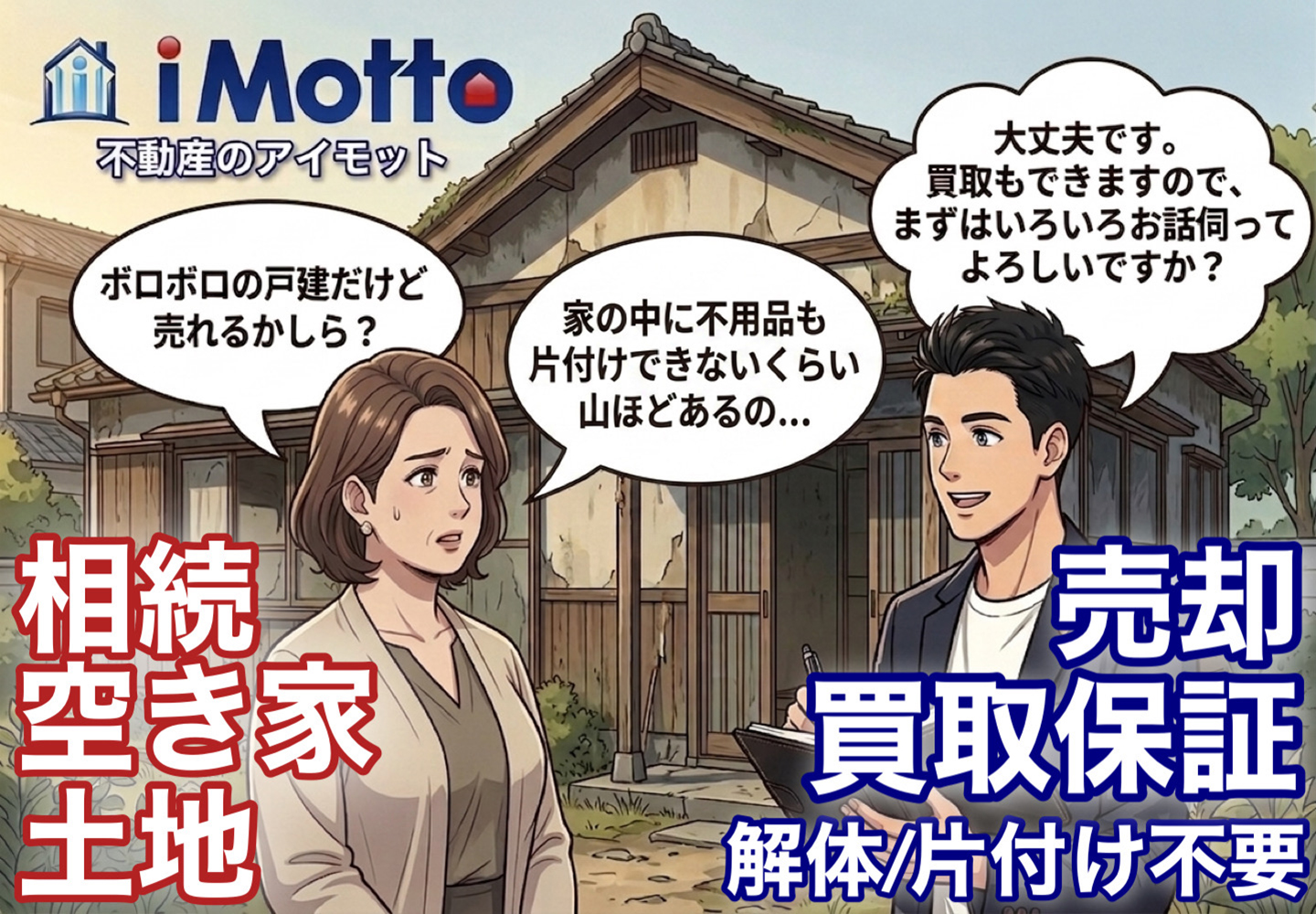 不動産のお悩み、アイモットにご相談ください